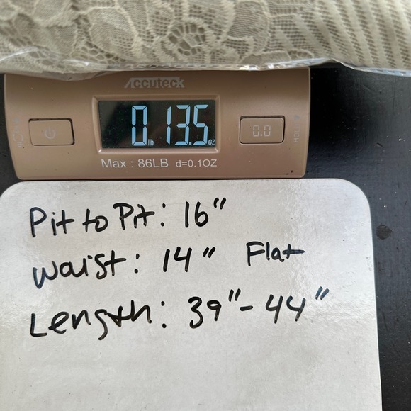 Joyfolie Mia Joy Marabel Dress Lace Asymmetrical hem boho Cream White Medium - Picture 12 of 12